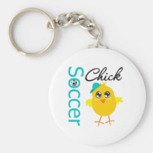 Soccer Chick v2 Keychain