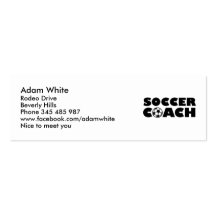 Soccer coach business cards