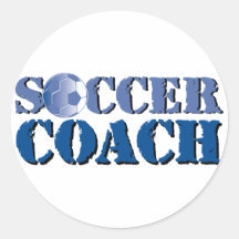Soccer Coach Round Sticker