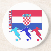 Soccer Croatia Beverage Coasters
