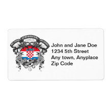 Soccer Croatia Personalized Shipping Labels