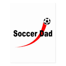 Soccer Dad (Red/Blk) Postcards