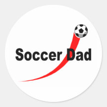 Soccer Dad Round Stickers
