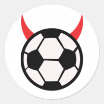 soccer devil round stickers