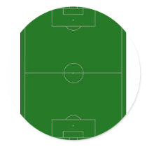 soccer field round stickers