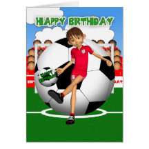 Soccer Football Birthday Greeting Card