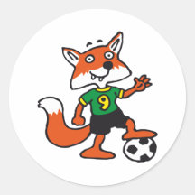 soccer fox sticker