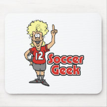 soccer geek girl mouse pad