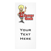 soccer geek girl personalized rack card