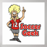 soccer geek girl poster