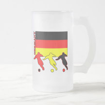 Soccer Germany Frosted Glass Mug