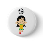 Soccer Girl Pinback Button