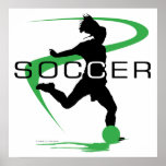 Soccer Girls 1_green Posters