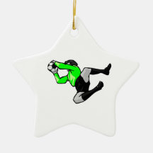 soccer goalie save graphic ornament