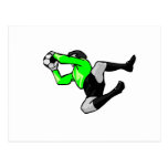 soccer goalie save graphic postcard