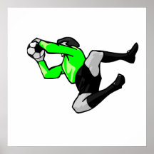 soccer goalie save graphic poster