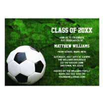 Soccer Graduation Party Announcement Invitations invitations