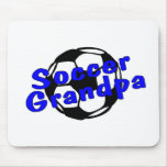 Soccer Grandpa Blue Mousepads