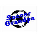 Soccer Grandpa Blue Postcard