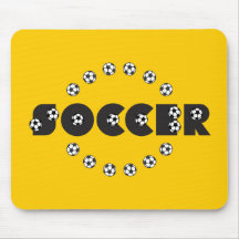Soccer in Black Mouse Pad
