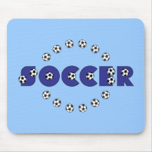 Soccer in Blue Mousepads