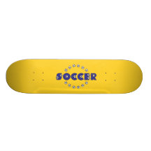 Soccer in Blue Skate Board Deck