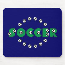 Soccer in Green Mousepads