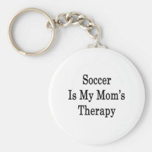 Soccer Is My Mom's Therapy Keychain