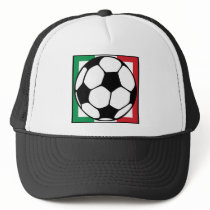soccer. italia square. trucker hats