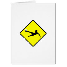 Soccer Kick Crossing Sign Card
