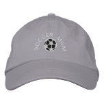 SOCCER MOM EMBROIDERED BASEBALL CAPS