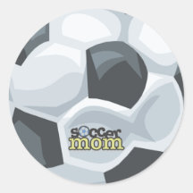 Soccer Mom Logo and Soccer Ball Sticker