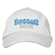 Soccer Mom Pink Blue Soccer supports Cap Baseball Cap