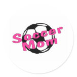 Soccer Mom (Pink) Round Sticker