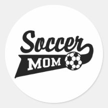 Soccer Mom Round Sticker