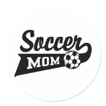 Soccer Mom Round Sticker