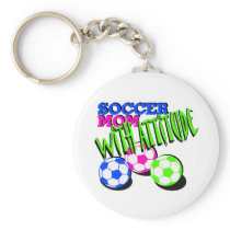 Soccer Mom with Attitude Keychains