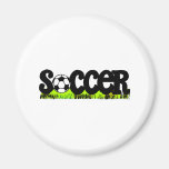 Soccer (On Grass) Refrigerator Magnet