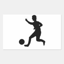 Soccer or football rectangular stickers