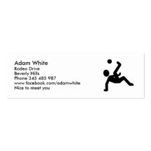 Soccer player business card template