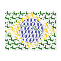 Soccer player Futebol team flag of brazil art gift Postcard