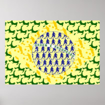 Soccer player Futebol team flag of brazil art gift Poster