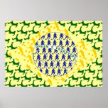 Soccer player Futebol team flag of brazil art gift Poster
