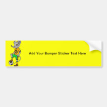 Soccer Player Mouse Bumper Sticker
