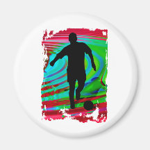Soccer Player & Radical Rainbow Magnet