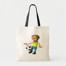 Soccer Player Tote Bags