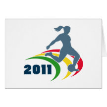 soccer player woman kicking ball side view 2011 cards
