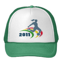 soccer player woman kicking ball side view 2011 mesh hat