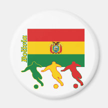 Soccer Players - Bolivia Refrigerator Magnet