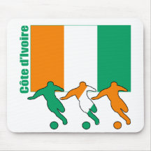 Soccer Players - Cote d'Ivoire Mouse Pad